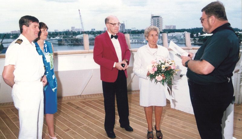 Marriage ceremony on Royal Princess in Fort Lauderdale