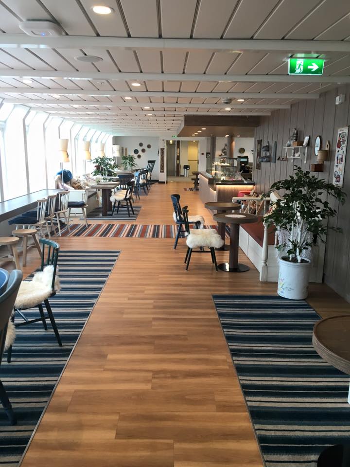 Multe Cafe on board MS Kong Harald