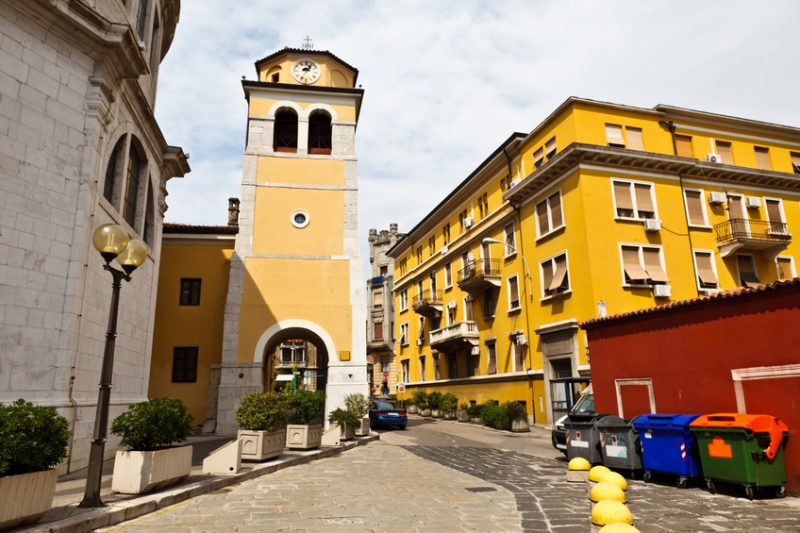 Bell Tower with Clock in Rijeka, Croatia