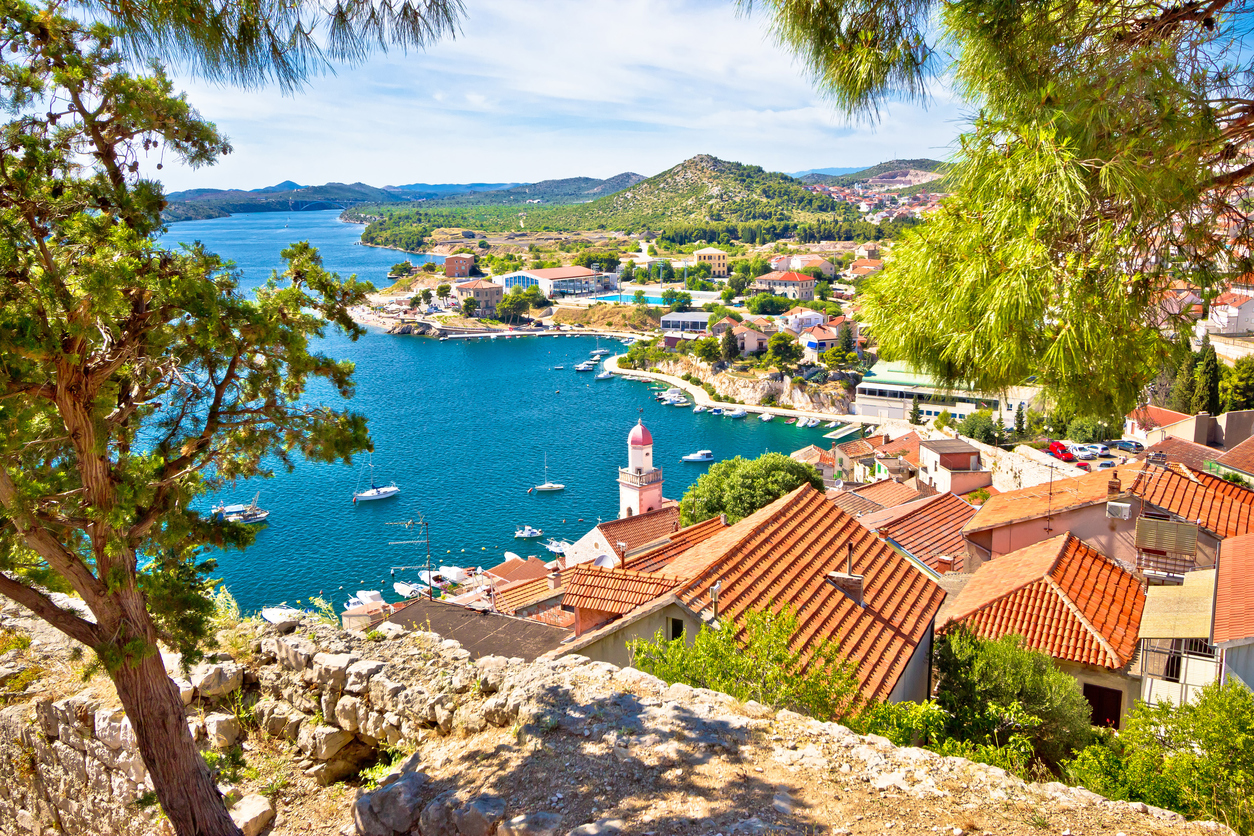 City of Sibenik coast view, Dalmatia, Croatia