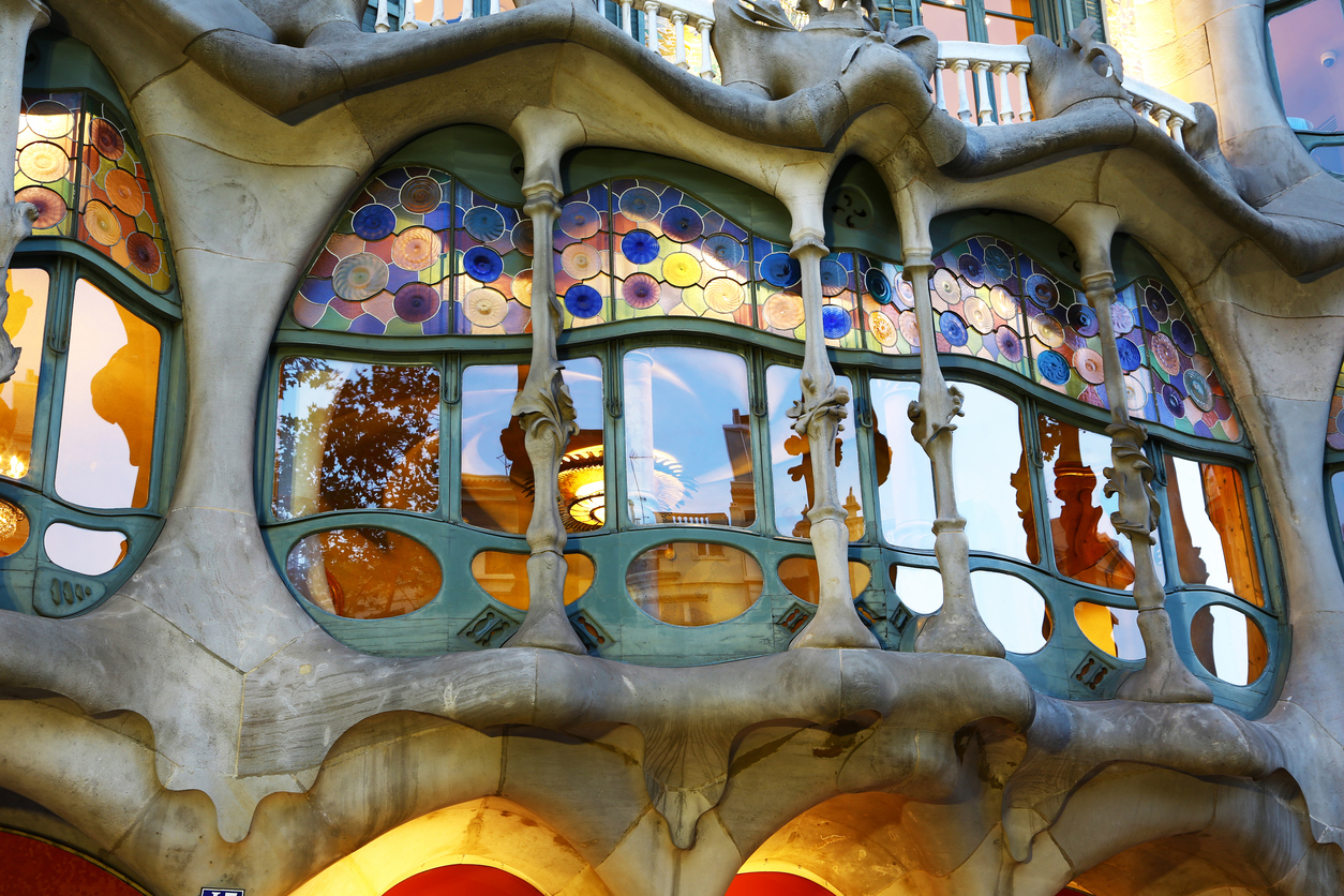 Casa Bas Batlló, a masterpiece by famous architect Antoni Gaudi.