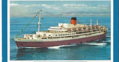 A playing card from Jo Clough's first cruise in September 1964