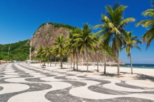 The famous Copacabana beach in Rio de Janeiro