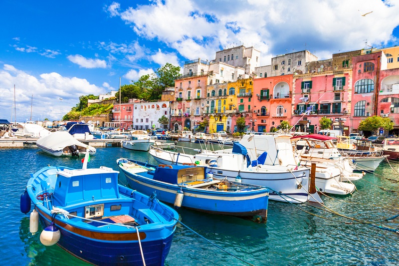 Beautiful Procida Island, Campania, Italy.