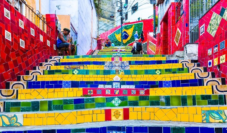 Selaron stairway in Rio de Janeiro, Brazil