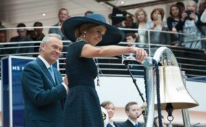 Queen Maxima participating in the ceremonial blessing