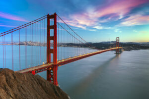 San Francisco with the Golden Gate bridge