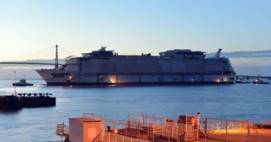 Symphony of the Seas float out from dry dock