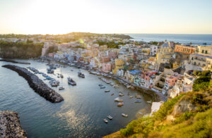 Corricella fishermen's village on Procida island, Italy